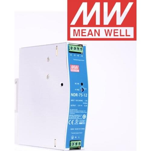 Original Mean Well NDR-75-12 meanwell DC 12V 6.3A 75.6W Single Output Industrial Power Supply