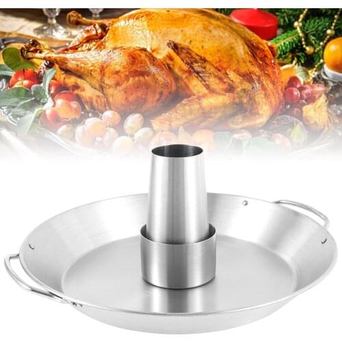 BBQ Chicken Barbecue Dish Roaster Stainless Steel Roast Stand Rack Barbecue Poultry Beer Can Grill Holder Kitchen Tools