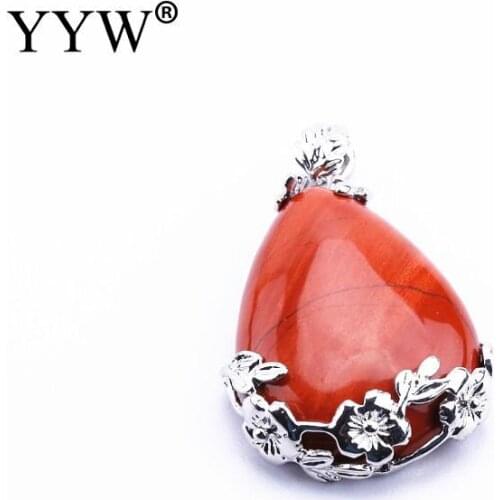 Gemstone Quartz Stone Pendants Big Hole 2020 Womens European Fashion Red Agated Onyx Pendants Diy For Necklace Making