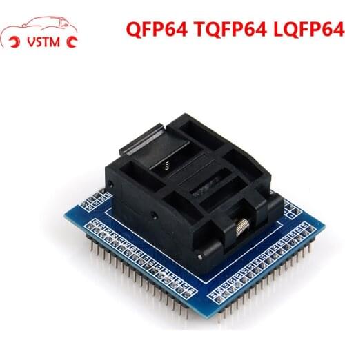 Latest Version QFP64 TQFP64 LQFP64 socket adapter IC test socket burning 0.5m programmer STM32 QFP64 socket