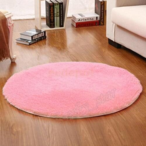 Choice 16 Colors Anti-skid Shaggy Area Rug Living Room Carpet Comfy Bedroom Floor 80cm/ 100cm