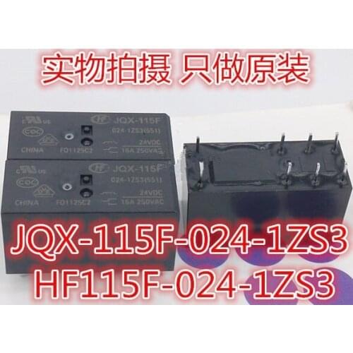 JQX-115F-024-1ZS3 24VDC 16A 250VAC 115F DIP8 HONGFA RELAY 1 From C HF115F-024-1ZS3, New and original