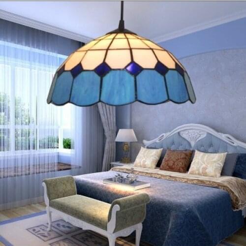 Restaurant, Bar, Light, Blue, Single Head, Simple Balcony, Bedroom, Hanging Lamp, Mediterranean Restaurant pendant lights