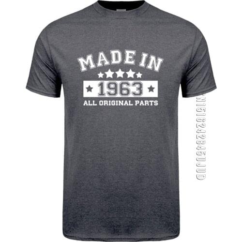 Made In 1963 T Shirt Men Cotton O Neck Father Dad Birthday Gift Tshirt Cool Man T-shirts