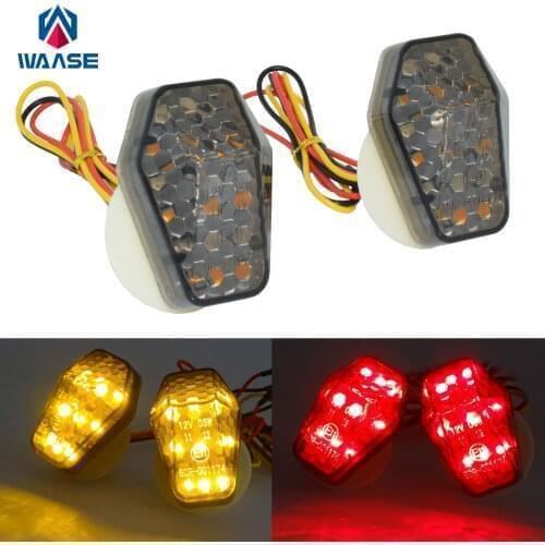 Waase LED Flush Mount Blinker Indicator Turn Signal Light For SUZUKI GSXS GSX-S 750/Z 1000/F GSXS750 GSXS750Z GSXS1000 GSXS1000F