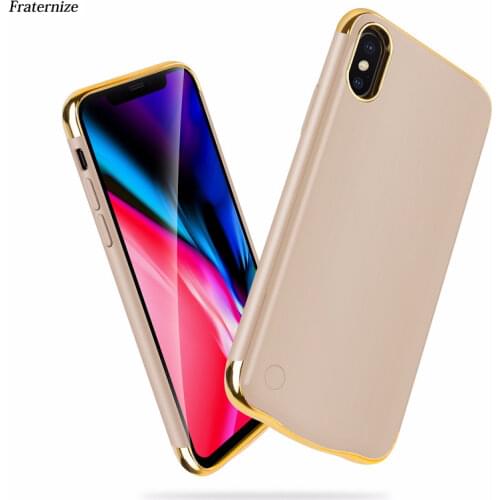 Slim Plating shockproof Battery Charger Case For iPhone XR XS Max Rechargeable Power Bank For iPhone X XS Charging Cover Capa