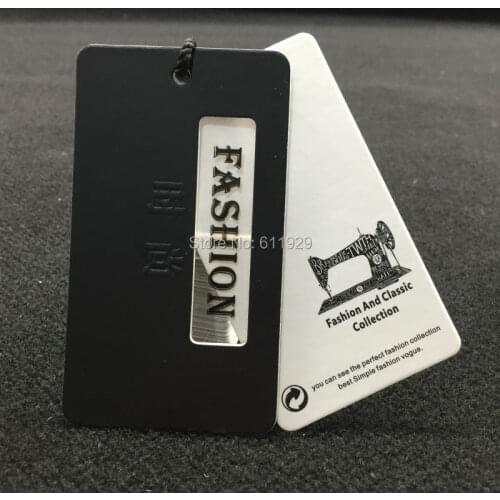 Customized clothing embossed logo tags/garment paper tag printing/clothing label/main label/t-shirt jacket label 1000 pcs a lot