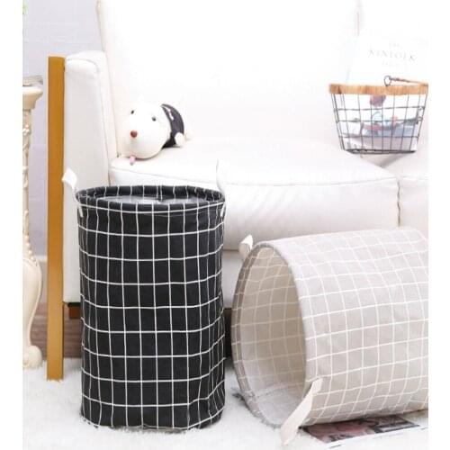 1Pc Storage Basket Fashion Plaid Waterproof Washable Large Size Foldable Laundry Basket