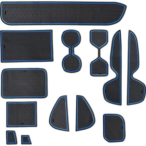 13pcs/Set Gate Slot Cup Holder Mat Pad Car Fit for Toyota RAV4 2019 2020 2021 left hand Drive