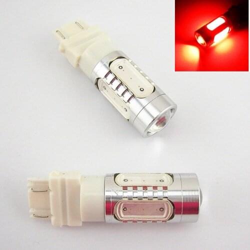 2Pcs LED Car T25 3157 3156 COB LED Reverse Lamp Brake Tail Turn Signal Light Bulb Red Bulb 12V