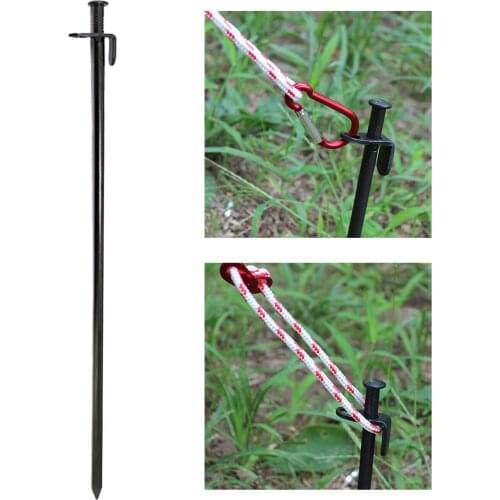 40cm 16'' Tent Stake Deluxe Carbon Steel Hiking Camping Unbreakable Tent Pegs 5-8 Person Tents Canopy Ground Nail Anchor