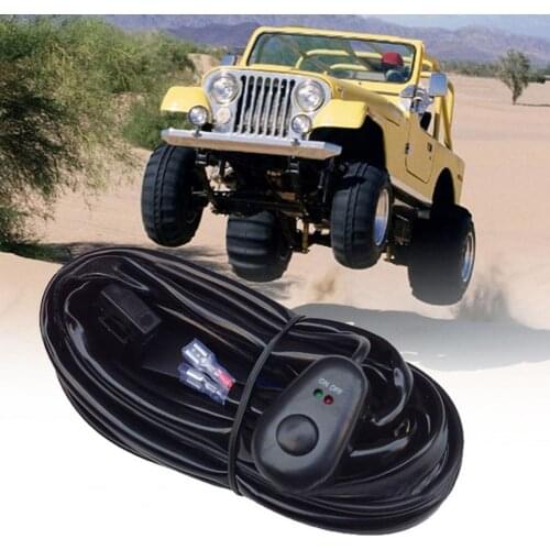 50% HOT SALE 9.84ft Car Wiring Harness 40A Power Relay with Switch for 300W LED Light Bars