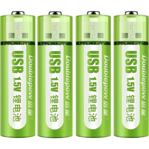 New 1.5V 1800mWh AA Rechargeable Battery USB Charging 1200mAh Li-ion Bateria for Camera Flashlight Toy Car 0 Recycle Batteries