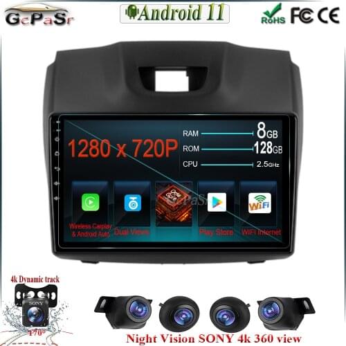 Android 11 6G+128G CARPLAY Car Radio Player For Chevrolet Holden S10 TRAILBLAZER COLORADO ISUZU DMAX GPS Radio Audio