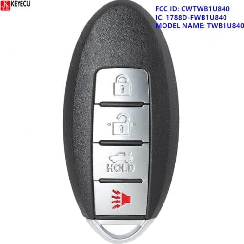 Keyecu CWTWB1U840 Smart Remtoe Car Key Fob For Nissan Versa Sentra Leaf 2013 2014 2015 2016 2017 TWB1U840