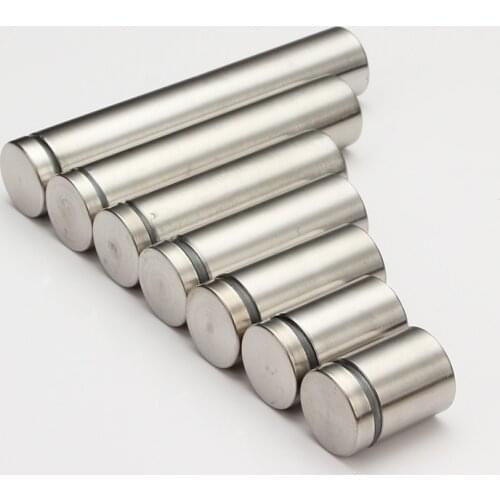 10PCS Professional Advertisement Nails Standoff Bolt Stainless Steel Mirror Glass Wall Support Fixing Screws Decor Hardware