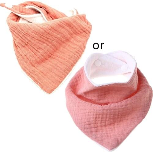 Baby Feeding Bibs Soft Gauze Saliva Towel Toddler Triangle Scarf Burp Cloth Gift 090A