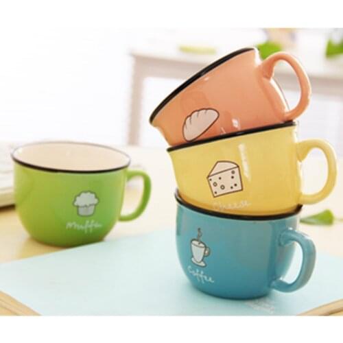 Milk cup coffee cup Cookies candy color zakka ceramic cup BZ161219