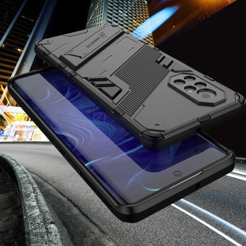 Anti fingerprints Case for Huawei Nova 8 Pro 5G Nova8 Camera Protector PC & Silicone Rubber Phone Cover Shockproof Stand Cases