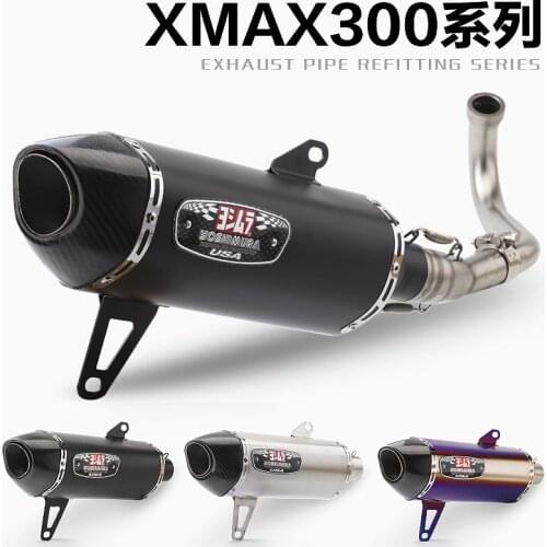 XMAX 250 300 400 Motorcycle Exhaust Modified Exhaust Carbon Fiber Muffler Slip-on For Yamaha XMAX300 XMAX 250