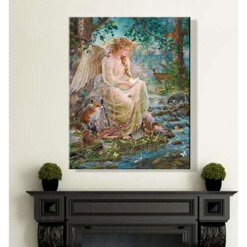 Paint by number art painting by numbers Artwork angel grace Lovely Love Handmade Personalized Customization Western style gift