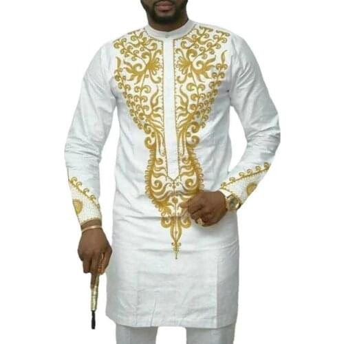 Fashion 2021 mens africa clothing casual shirts fitness african dresss clothes dashiki robe africaine (without pant only shirt )