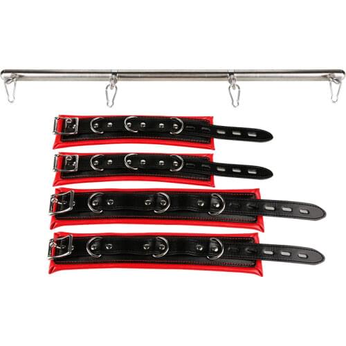 Sex Restraint Set Adult Sex Toy Sex Tools for Females Pumping Torture Bondage Restraint SM Steel Pipe Training Handcuffs