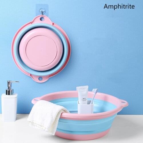 New Folding Plastic Washbasins Portable Washbasins Laundry Tub Accessories Bathroom Sink Children Lavabo Collapsible Bucket
