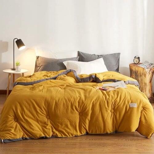 Soild Color pink white blue Winter quilt thicken warm bedding comforter spring&autumn bedroom comfortable duvet with filling