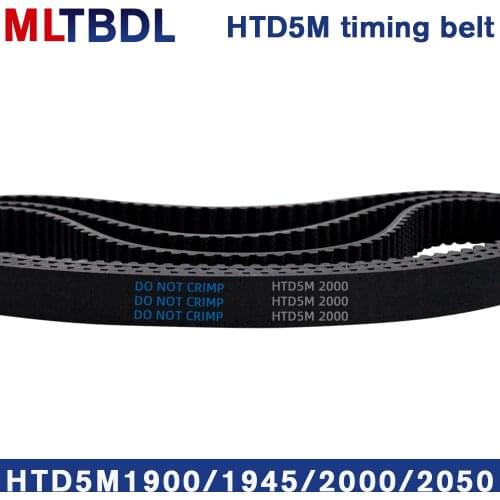 HTD 5M Timing belt C=1900/1945/2000/2050 width 10/15/20/25mm Teeth 380 389 400 410 HTD5M synchronous Belt 1750-5M 1790-5M 1800