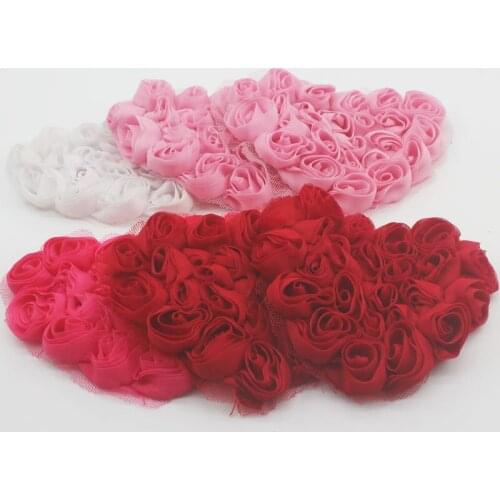 8pcs 5" Large Valentines Chiffon Heart Applique For DIY Newborn Baby Girls Roompers T-Shirt Dress Clothing Sewing Accessories