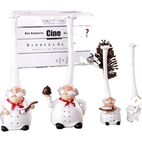 Simple Zakka Charm Resin Crafts Chef Creative Set Interesting Gift Small Ornaments Home Accessories Figurines Decor