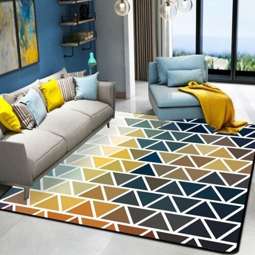 Modern Nordic style geometric abstract stripes floor mats door mats non-slip mats carpets bedroom home decoration