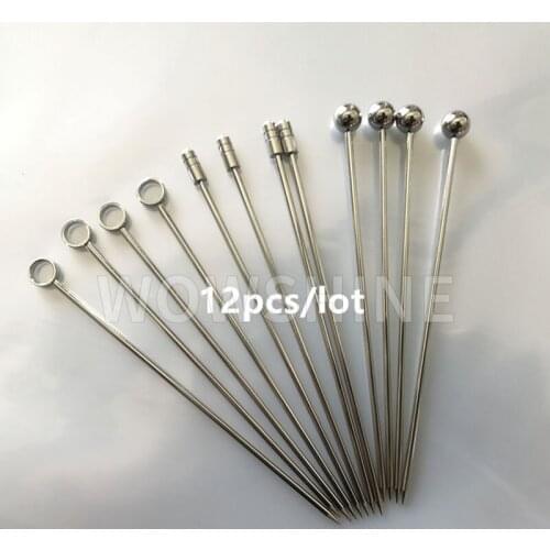 Wowshine Free Shipping 12pcs Cocktail Pick Stainless Steel Fruit Sticks Bar Tools Drink Stirring Sticks Martini Picks Party
