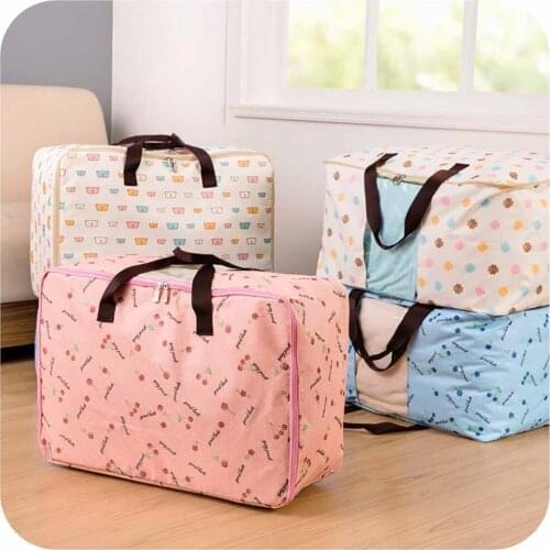 XL/L Quilt Storage Bag Home Clothes Quilt Pillow Blanket Storage Bag Travel Luggage Organizer Bag Bedding Dustproof Cover