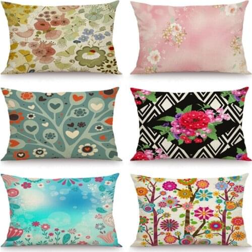 XUNYU 30X50cm/40x60cm Cushion Cover Cartoon Flower Pillow Cases Decorative Throw Pillow Cover for Sofa Bedroom JX033