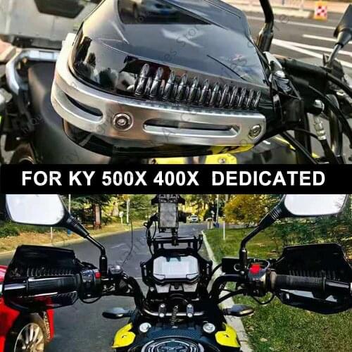 For KY 500X 400X Dedicated With LED Light Hand Guard Protector Shield Windproof Handlebar HandGuards Protection KY 500 X 400X