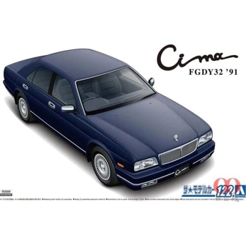 1/24 AOSHIMA Plastic Assembled Car Model Toy Nissan Y32 CIMA TYPE3 LIMITED 1991 Adult Collection DIY Assembled Model Kit #05953