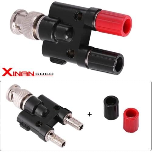 1pcs BNC Male Plug to 2X 4mm Dual Banana Female Jack Socket Binding Post RF Coax Coaxial Splitter Connector Adapter Adapter