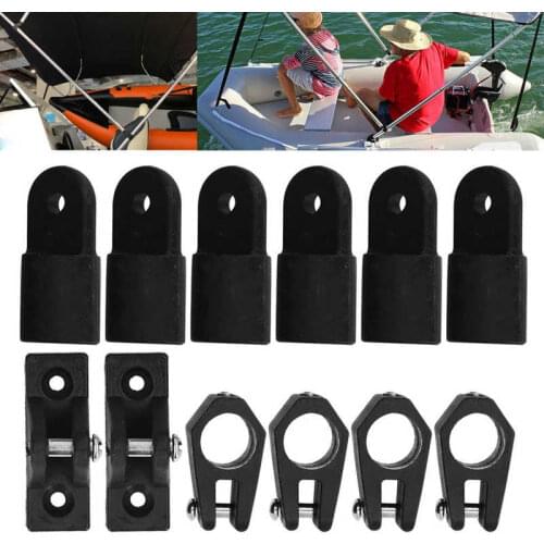 12pcs/set Deck Hinge Jaw Slide Eye End Cap Kit Accessories for Marine Boat Yacht 7/8in Pipe Tube marine