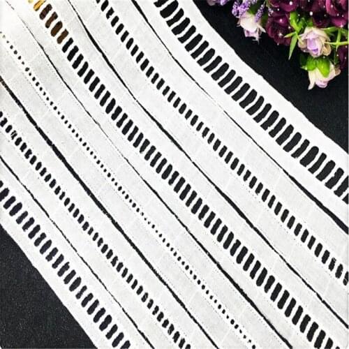 2.5cm cotton line staircase lattice lace cotton embroidery hole embroidery hollow lace barcode