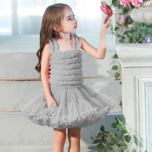 2020 baby girls TUTU dresses Multi-layer mesh dresses sleeveless dress dancing layered dress girls dresses 25