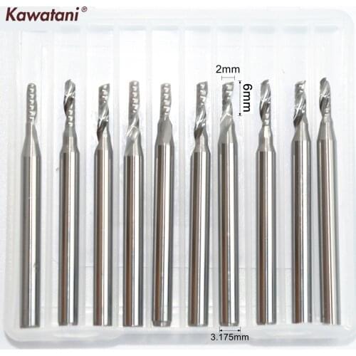 3.175mm*2.0mm*6mm,CNC machine solid carbide tungsten end mill,woodworking milling cutter,1 Flute end mill,PVC,MDF,acrylic,wood