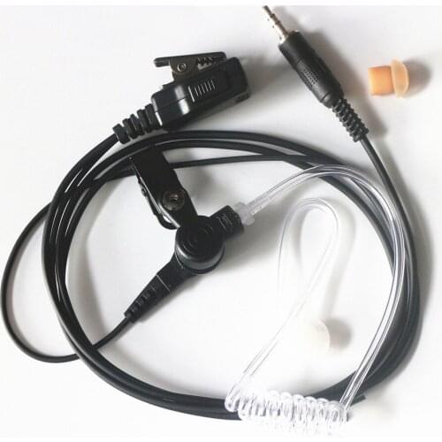5pc 2 Wire Surveillance Acoustic Covert Tube Earpiece Headset PTT For Motorola VISAR Series UHF VHF MT200-MV Radio 3.5mm Jack
