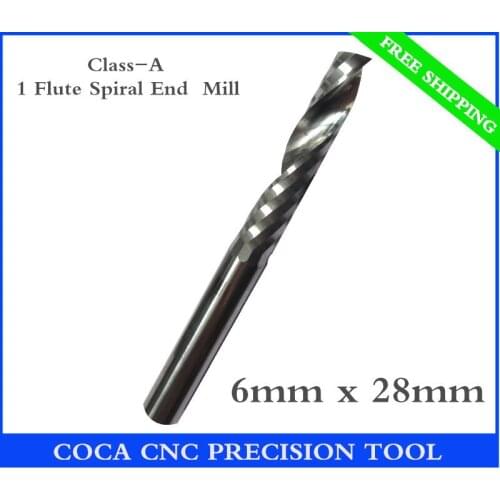 6mm*28mm,Freeshipping CNC Solid carbide woodworking router bit,Tungsten Class-A1 Flute end mill,MDF,PVC,Acrylic,milling cutter