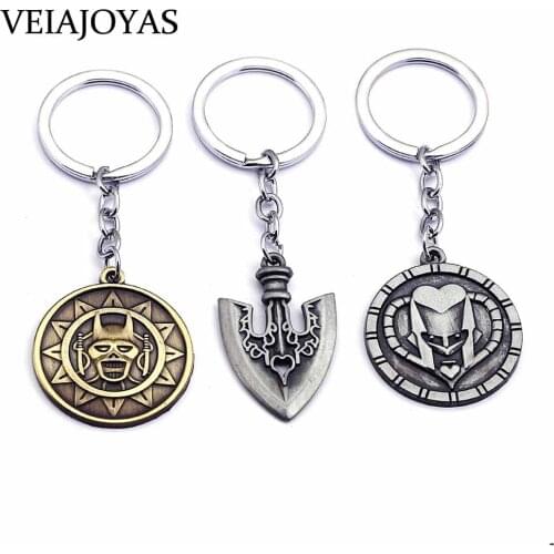 Anime JOJOS BIZARRE ADVENTURE Keychain porte clef Higashikata Josuke Crazy D Metal Keyrings KILLER QUEEN Mask Key Chain Jewelry