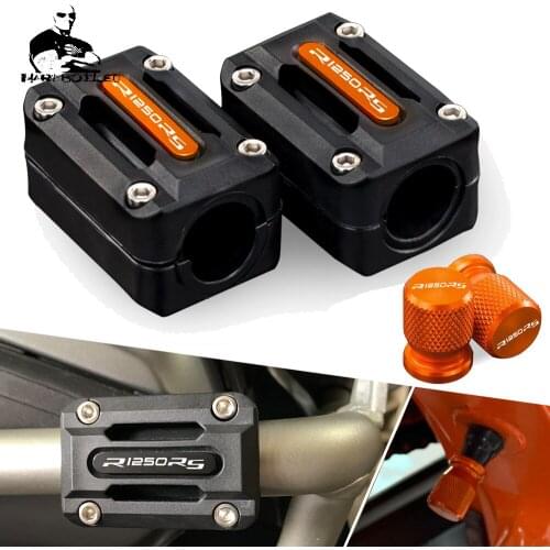 Motorcycle Engine Crash Bar Protection Bumper Decorative Guard Block For BMW R1250RS 2018-2021 Wheel Tire caps Airtight Covers