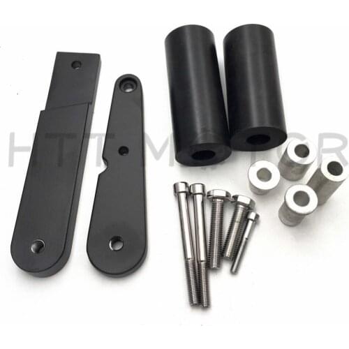 Aftermarket Free shipping Motorcycle Parts No Cut Frame Slider For Suzuki 2009 2010 2011 2012 Ninja 650 EX650 650R Black