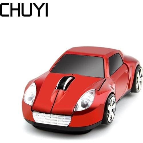 Wireless Mouse Mini Car Shaped USB Optical Mause 2.4Ghz 1600DPI Computer Gaming Car Mice With USB Receiver For PC Laptop Desktop