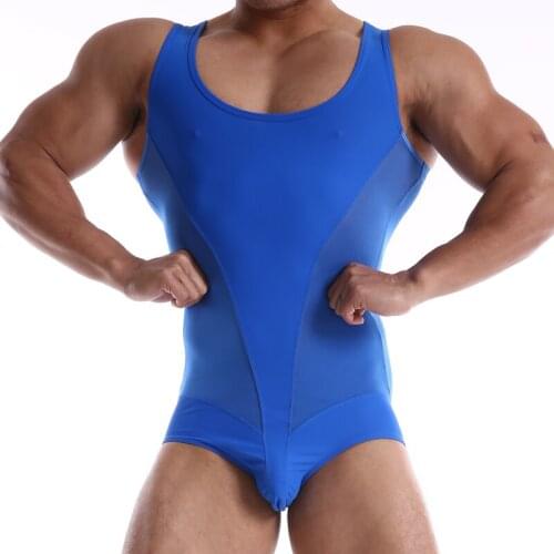 Bodysuit Men Corset High Elasticity One-piece Clothing Shapers Slim Corrective Body Sculpting Pulling Underwear Bikinis